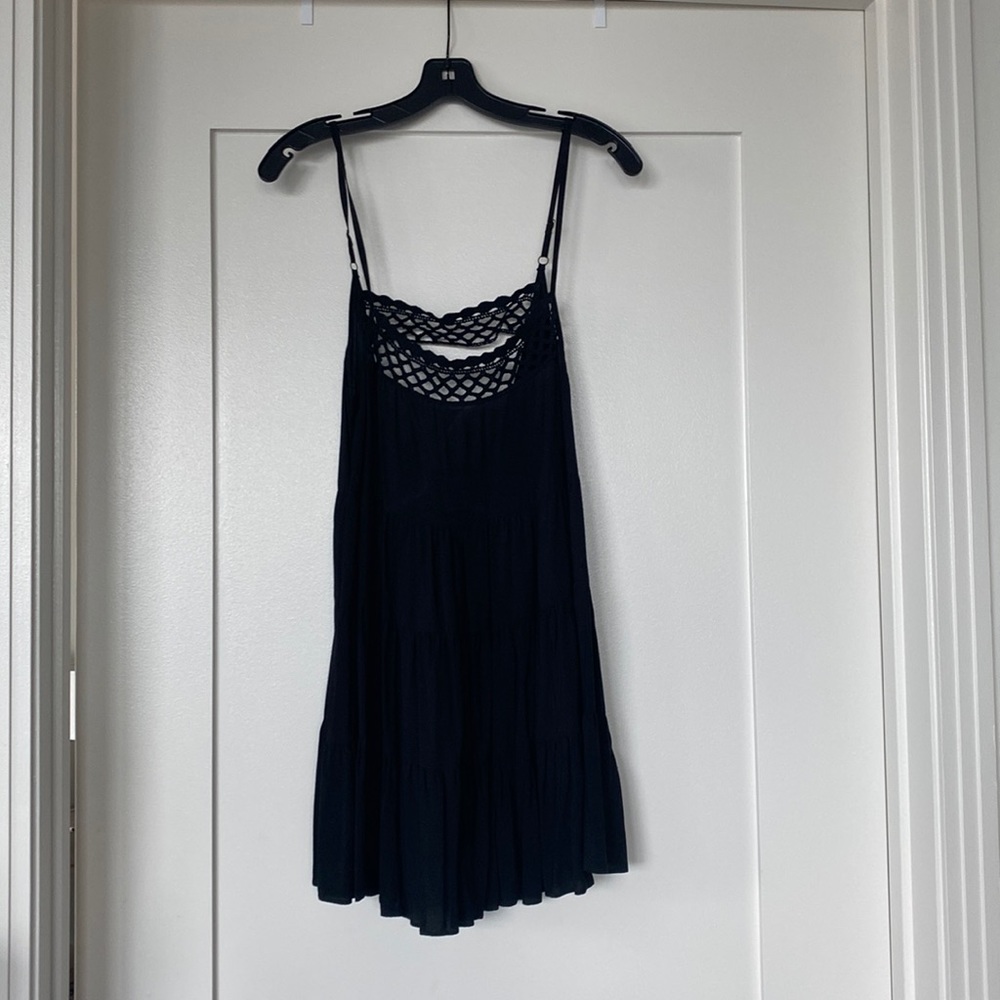 Becca black babydoll swim cover up - S